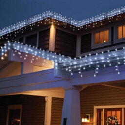 Shatchi 240 Led Icicle Lights 5M - 8 Modes, Cool White Outdoor Christmas Lights - thumbnail 4