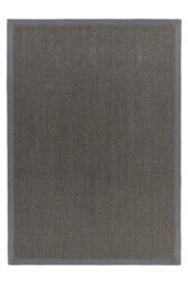 Dark Grey Rug, Easy To Clean Rug With 8mm Thickness, Plain Bordered Rug For Bedroom, & Dining Room-120Cm X 170Cm - thumbnail 1