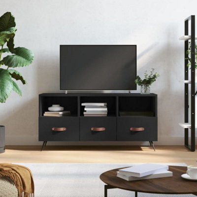Vidaxl Tv Cabinet Black 102X36X50 Cm Engineered Wood - image 1