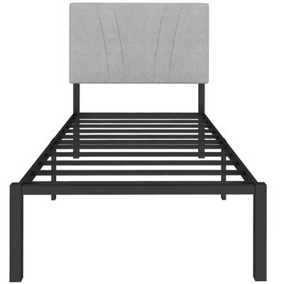 3Ft Single Bed Frame With Upholstered Headboard And Underbed Storage - image 1