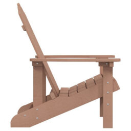 Berkfield Garden Adirondack Chair Hdpe Brown - thumbnail 4