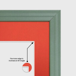 AK Frames 20X14 Green Classic Multi Photo Frame With Poppy Red Mount - Holds 2 Apertures (2X) A4 Photos - thumbnail 7