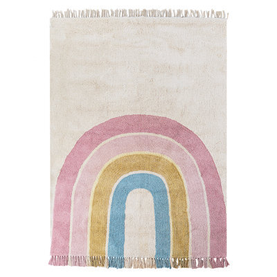 Beliani Kids Rug Tatarli Multicolour 140 X 200 Cm Cotton - image 1