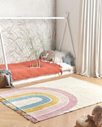 Beliani Kids Rug Tatarli Multicolour 140 X 200 Cm Cotton - thumbnail 2