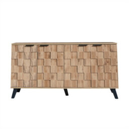Abrihome Modern 4-Door Sideboard, 150X35X78Cm, Versatile Storage For Living Rooms(Color May Vary Slightly Depending On Lighting) - thumbnail 8