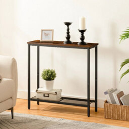 Console Table Entryway Table With 2 Shelves Display Table Sofa Table - thumbnail 4