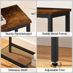 Console Table Entryway Table With 2 Shelves Display Table Sofa Table - thumbnail 5