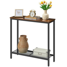 Console Table Entryway Table With 2 Shelves Display Table Sofa Table - thumbnail 6