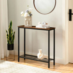 Console Table Entryway Table With 2 Shelves Display Table Sofa Table - thumbnail 1