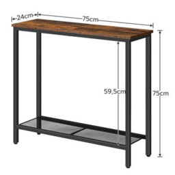 Console Table Entryway Table With 2 Shelves Display Table Sofa Table - thumbnail 2