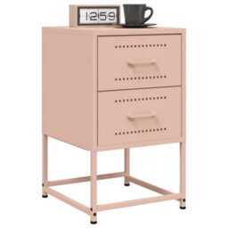 Berkfield Bedside Cabinet Pink 36X39X60.5 Cm Steel - thumbnail 5