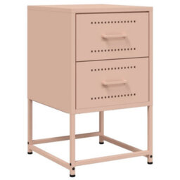 Berkfield Bedside Cabinet Pink 36X39X60.5 Cm Steel - thumbnail 2