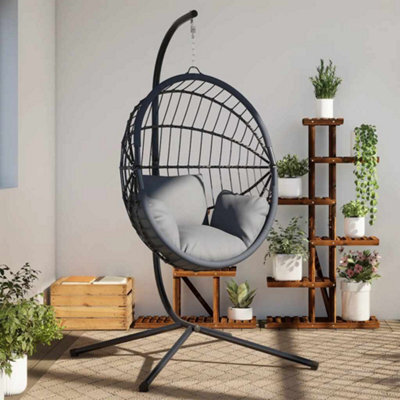 Walplus Hanging Egg Chair Stand Anthracite Steel - Chair Not Included - image 1