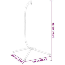 Walplus Hanging Egg Chair Stand Anthracite Steel - Chair Not Included - thumbnail 6