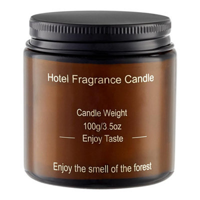 Living And Home Long-Lasting Fragrance Lavender Scented Natural Soy Wax Candle In Tan Glass Jar With Screw Cap - image 1