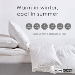 Homescapes Goose Feather And Down 2.5 Tog Double Summer Duvet - thumbnail 5