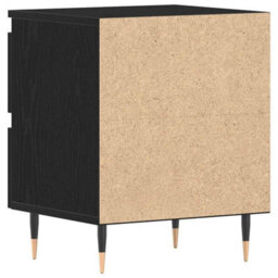 Berkfield Modern Bedside Cabinets 2 Pcs Black Oak 40X35X50 Cm Engineered Wood - thumbnail 8