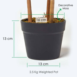 Homescapes Artificial Green Handcrafted Bamboo Tree Plant With Pot, 95 Cm (3 Ft) - thumbnail 3