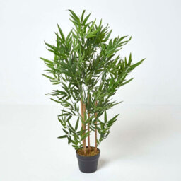 Homescapes Artificial Green Handcrafted Bamboo Tree Plant With Pot, 95 Cm (3 Ft) - thumbnail 1