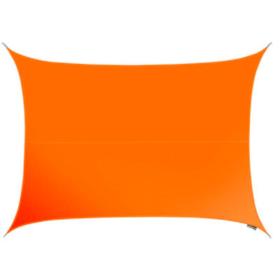 Kookaburra 6M X 5M Rectangle Water Resistant Orange Garden Patio Sun Shade Sail Canopy 96.5% Uv Block With Free Rope - image 1