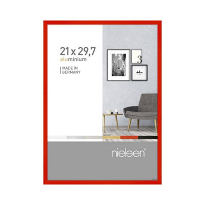 Nielsen Pixel A4 21 X 29.7 Cm Poster Frame Tornado Red With Float Glass And Push/turn Clips - image 1