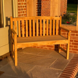 Woodside Outdoor Wooden 2 Seater Bench Garden Patio Furniture - thumbnail 8
