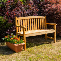 Woodside Outdoor Wooden 2 Seater Bench Garden Patio Furniture - thumbnail 5