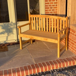 Woodside Outdoor Wooden 2 Seater Bench Garden Patio Furniture - thumbnail 6