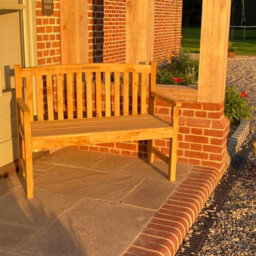 Woodside Outdoor Wooden 2 Seater Bench Garden Patio Furniture - thumbnail 7