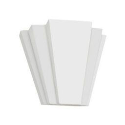 Harper Living Art Deco Up/down Wall Light, White Ceramic Finish, G9 Bulb Cap - thumbnail 3