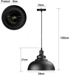 Ledsone Industrial Vintage Retro Style Ceiling Hanging Pendant Light Chandelier - thumbnail 8