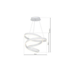 Milagro Andromeda White Led Pendant Lamp 45W High Quality Designer Light With A Stunning Flowing Design - thumbnail 8