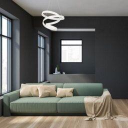 Milagro Andromeda White Led Pendant Lamp 45W High Quality Designer Light With A Stunning Flowing Design - thumbnail 1