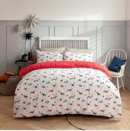 Smart Living Christmas Jumper Dog Puppies Reversible Duvet Cover And Pillowcase Set - thumbnail 2