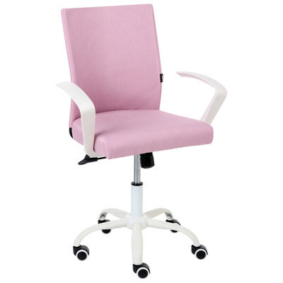 Beliani Scandinavian Office Chair Modra Pink - image 1
