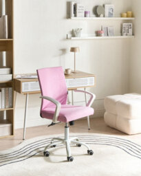 Beliani Scandinavian Office Chair Modra Pink - thumbnail 2