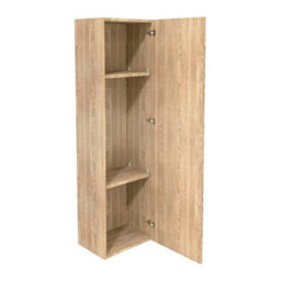 Rinse Bathrooms Designer 1200mm Wall Mounted Tall Unit Bathroom Storage Unit Tall Bathroom Storage Cabinet Light Oak - thumbnail 3