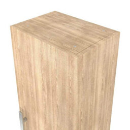 Rinse Bathrooms Designer 1200mm Wall Mounted Tall Unit Bathroom Storage Unit Tall Bathroom Storage Cabinet Light Oak - thumbnail 4