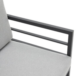 More4Homes Rhodes Garden Sofa Set 4 Seater Outdoor Garden Furniture Set With Glass Table And Cover (Grey) - thumbnail 7