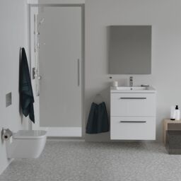 Ideal Standard I.life B Matt White Wood Effect Wall-Mounted Bathroom Vanity Unit (H) 630mm (W) 600mm - thumbnail 5