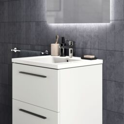Ideal Standard I.life B Matt White Wood Effect Wall-Mounted Bathroom Vanity Unit (H) 630mm (W) 600mm - thumbnail 6