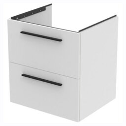 Ideal Standard I.life B Matt White Wood Effect Wall-Mounted Bathroom Vanity Unit (H) 630mm (W) 600mm - thumbnail 1