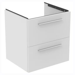 Ideal Standard I.life B Matt White Wood Effect Wall-Mounted Bathroom Vanity Unit (H) 630mm (W) 600mm - thumbnail 3