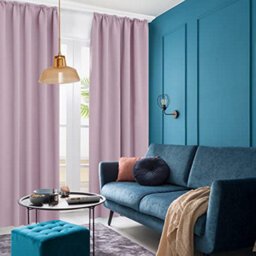 Deconovo Pencil Pleat Curtains Solid Blackout Curtains Thermal Insulated Curtains For Bedroom W55 X L79 Inch Baby Pink One Pair - thumbnail 5