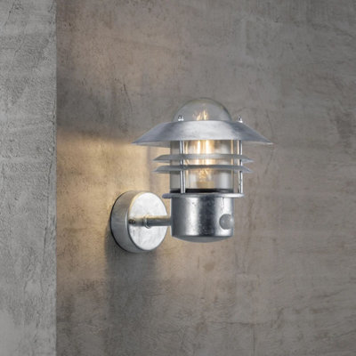 Nordlux Blok Outdoor Galvanized Steel Wall Light Coastal/marine Safe Silver,mains - image 1