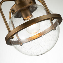 Luminosa Lighting Luminosa Kichler Triocent Globe Pendant Ceiling Light Natural Brass, Ip44 - thumbnail 3