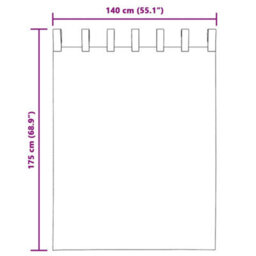 Berkfield Durable Voile Curtains With Tab Top 2 Pcs Cream - thumbnail 8