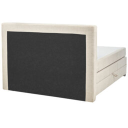 Beliani Divan Bed With Storage Fabric Minister 160 X 200 Cm (Eu King Size) Light Beige - thumbnail 7