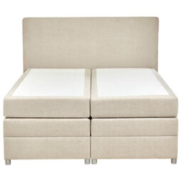 Beliani Divan Bed With Storage Fabric Minister 160 X 200 Cm (Eu King Size) Light Beige - thumbnail 6