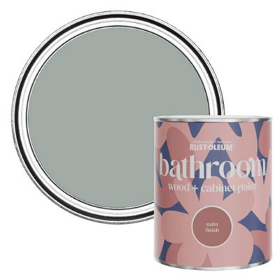 Rust-Oleum Pitch Grey Satin Bathroom Wood & Cabinet Paint 750Ml - image 1